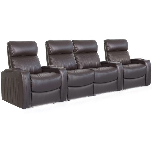 Orren Ellis Berwyck 122" Wide Heated Massage Home Theater Seating with